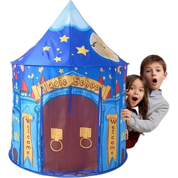 Magic School Pop Up Play Tent Fort Wizard Witch Indoor Outdoor Kids Playhouse - Picture 1 of 6